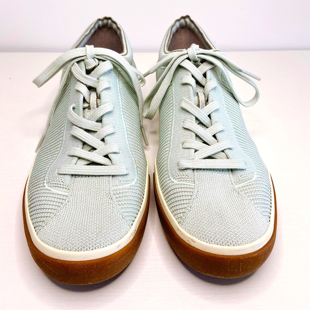 ROTHY'S Size 10 Mint Iced Green Lace Up Sneakers Shoes. WASHABLE, sustainable.